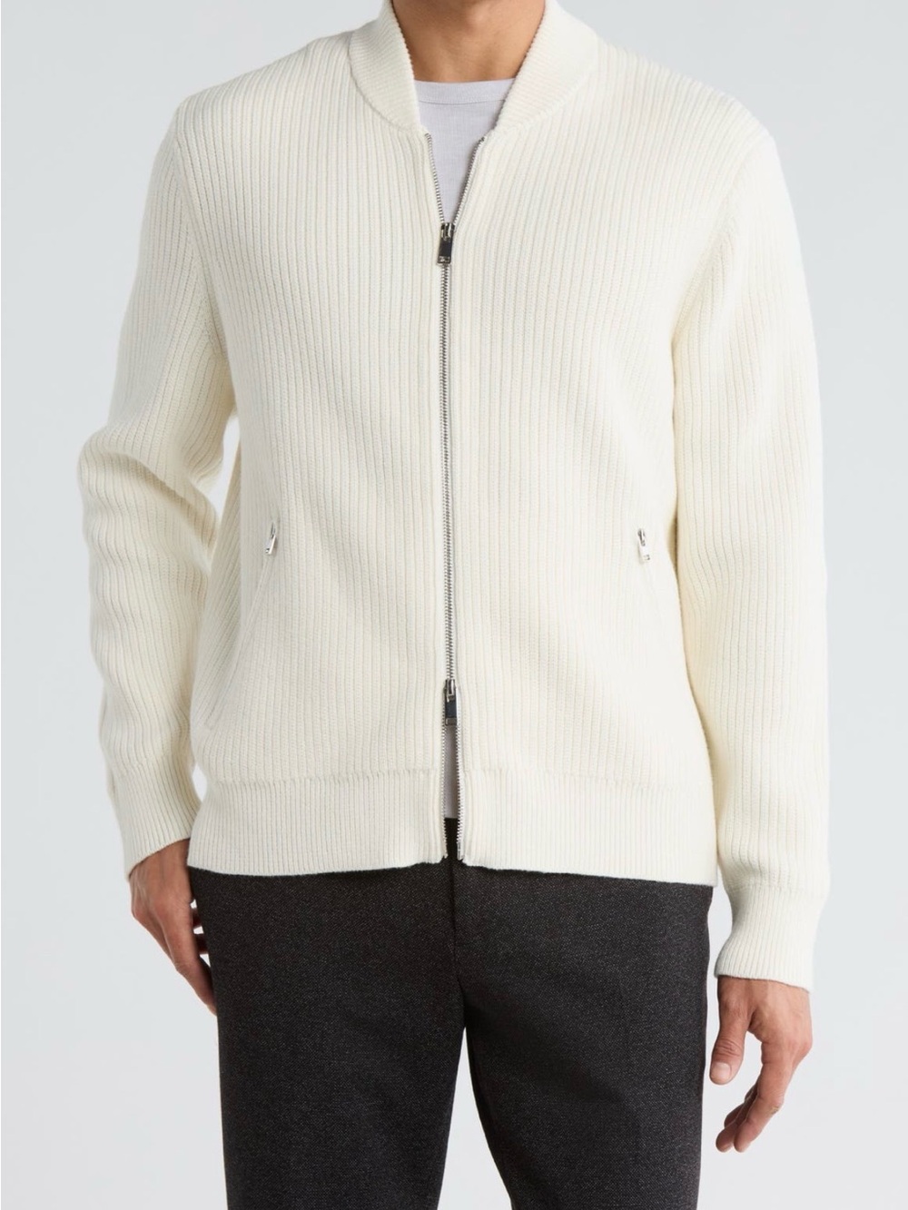THEORY | Ryka Cashton Zip-Up Knit Jacket